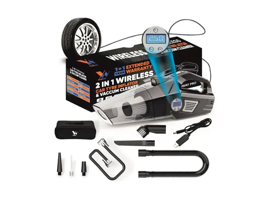 Yearwin 4-in-1 Car Vacuum Cleaner with Tire Inflator