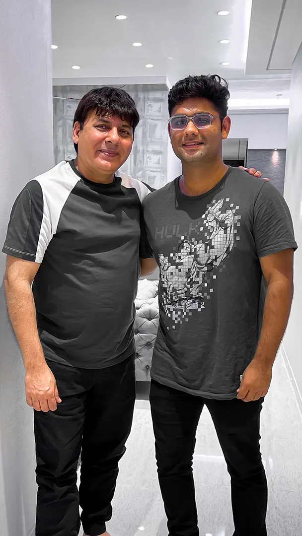 Ashu Gandhi with a collaborator